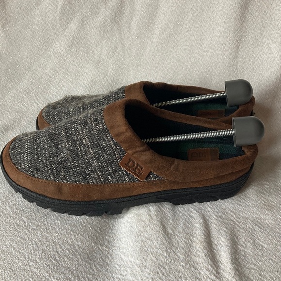 DF Dearfoams canvas Warm and Comfy Slippers Size 10-11 - Picture 5 of 7